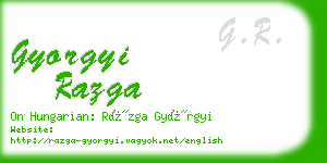 gyorgyi razga business card